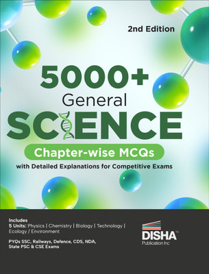 5000+ General Science Chapter-Wise MCQS with Detailed Explanations for Competitive Exams(English, Paperback, Disha Experts)