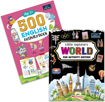 WORLD Activity & Sticker Book + 500 English Activity Book Age 5+ (Set of 2)(Paperback, BOOKFORD PUBLICATIONS PVT. LTD.) WORLD Activity & Sticker Book + 500 English Activity Book Age 5+ (Set of 2)(Paperback, BOOKFORD PUBLICATIONS PVT. LTD.)