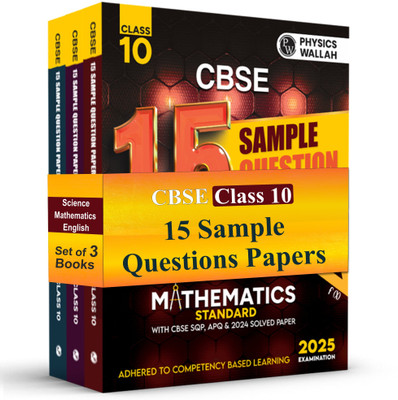 PW CBSE 15 Sample Question Papers Class 10 Science, Maths (Standard) and English Combo Set of 3 Books For 2025 Exam(Paperback, PW)