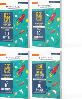 ICSE Question Banks Class 10 Physics Chemistry Maths Biology 4 Books For 2026 Exam(Paperback, Oswaal Editorial Board)