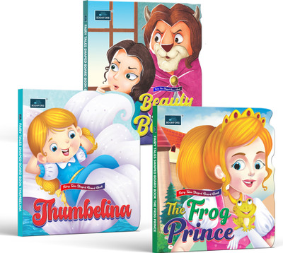 Fairy Tale Shaped Board Book-Beauty and the Beast+Frog Prince+Thumbelina|Set of3(Board book, BOOKFORD)