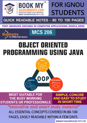 IGNOU MCS 206 Object Oriented Programming Using Java Study Material For IGNOU Students Latest Edition Fast Track to Success(Paperback, BMA Publication)