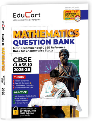 Educart CBSE Question Bank Class 10 Mathematics 2025-26 on new Syllabus 2026 (Introducing Unit Test Worksheets)(Paperback, Mansi Sharma, Educart)