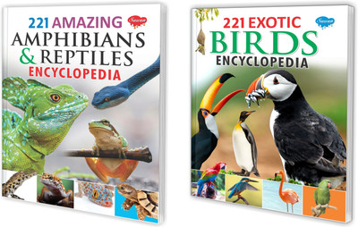 221 Exotic Birds and Amphibians and Reptiles Encyclopedia Books, Combo of 2(Paperback, SAWAN)