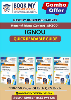 IGNOU MZO4 MZO5 MZOE2 MZOE3 Fast Learning Concise Notes for Efficient Exam Preparation- MSCZOO In English -Our books use 80 GSM A4 paper for clear, sharp prints, perfect for students.(Paperback, BMA Publication)