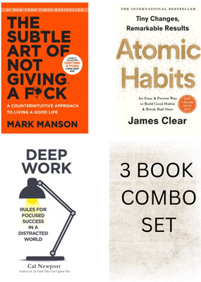COMBO OF 3 BEST SELLING BOOKS [ THE SUBTLE ART OF NOT GIVING A F*CK, ATOMIC HABITS AND DEEP WORK.(Paperback, JAMES CLEAR, MARK MANSON)