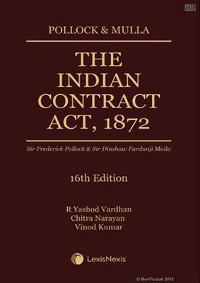 LexisNexis POLLOCK & MULLA The Indian Contract Act, 1872 Edition 2022(Hardcover, Mulla)