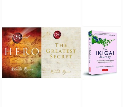 The secret hero + The greatest secret + ikigai journey, combo set of 3(Paperback, Self help)