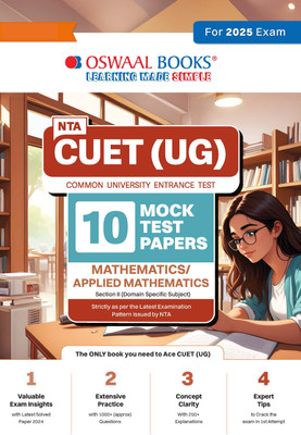 Nta Cuet (Ug) 10 Mock Test Papers Applied Maths/Mathematics (for 2025(English, Paperback, unknown)