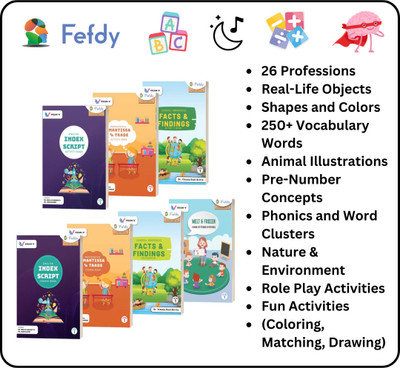 PREKG| JUNIOR KG |Kindergarten Books |FEFDY BOOKS - ENGLISH,MATHS,EVS/GA(Paperback, DR VIMALA RANI BRITTO)