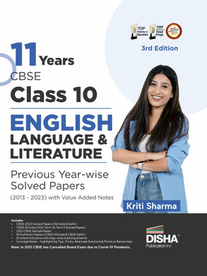 11 Years Cbse Class 10 English Language & Literature Previous Year-Wise Solved Papers (2013 - 2023) with Value Added Notes Previous Year Questions Pyqs(English, Paperback, Kriti Sharma)