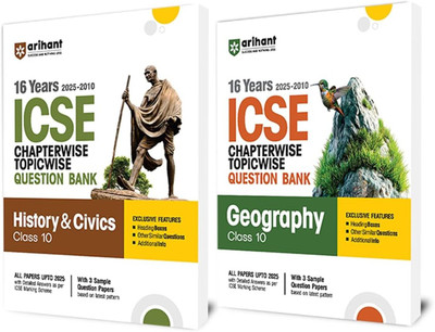 Arihant ICSE Question Bank Chapterwise & Topicwise Class 10 Geography and History & Civics For 2026 Board Exam | 16 Years Solved Papers (2025–2010), 3 Sample Papers, Key Notes, Concept Enhancer, Common Mistakes & Examiner’s Comments | English Medium(Paperback, Shivani Dogra ,Subhasis Swain)
