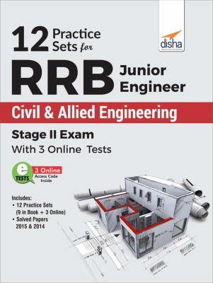 12 Practice Sets for Rrb Junior Engineer Civil & Allied Engineering Stage II Exam with 3 Online Tests(English, Paperback, unknown)