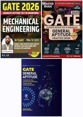 GATE Mechanical Engineering and General Aptitude Theory and Practice  - 2026 [Set of 3 Books] | Previous Year Solved Papers with Detailed Solutions | Chapter wise Sorted PYQ Question Bank with 10 Model Papers | Best Selling GATE Mechanical Book Set in India | IFAS Publications(Paperback, IFAS Public