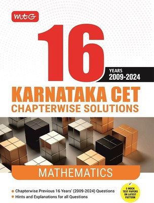 MTG 16 Years Karnataka CET Chapterwise Solutions Mathematics PYQ Book For 2025 Exam - KCET Previous Year Solved Question Papers | KCET Engineering Entrance Exam Books(Paperback, MTG Editorial Board)