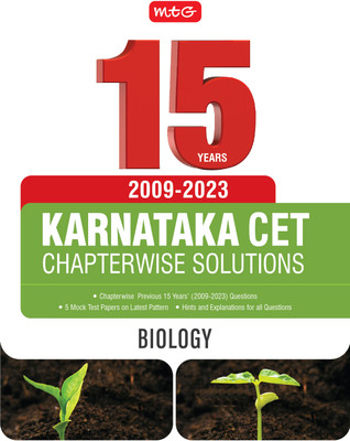 MTG 15 Years Karnataka CET Chapterwise Solutions Biology For 2024 Exam - KCET Previous Year Solved Papers | KCET Medical Entrance Exam Books(Paperback, MTG Editorial Board)