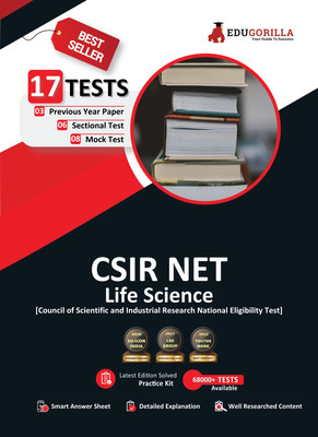 CSIR NET Life Science Exam  - 2024 (English Edition) - 17 Solved Practice Tests (8 Mock Tests, 6 Sectional Tests and 3 Previous Year Papers) with Free Access to Online Tests(English, Paperback, Manglik Rohit)