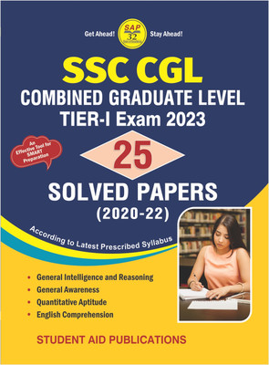 SSC CGL 2023 Tier-I Exam 25 Solved Papers (December 2022) in English Latest Edition(Paperback, Student Aid Publications)
