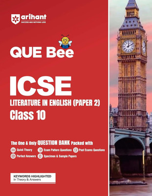 Arihant Que Bee Icse Literature in English (Paper 2) Question Bank for Class 10 with Quick Theory, Exam Pattern Questions, Past Exams Questions, Perfect Answers, Specimen & Sample Papers Keywords Highlighted(English, Paperback, Anthoy Michael)