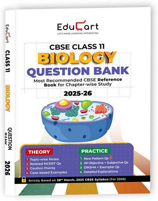 Educart CBSE Class 11 Biology Question Bank 2026 (Strictly for 2025-26 Exam)(Paperback, Prashant Kirad, Educart)