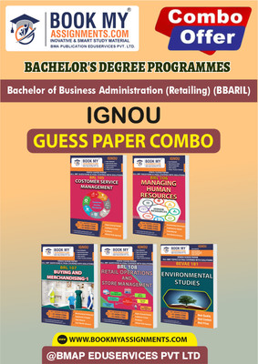 IGNOU BEVAE181 BRL105 BRL106 BRL107 BRL108 Study Guide (Guess Paper) for Ignou Student-Bachelor of Business Administration (Retailing) (BBARIL)  - Best IGNOU exam preparation book(Paperback, BMA Publication)