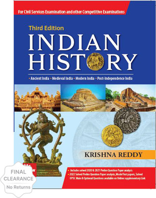 Indian History (English), 3e for UPSC CSE 2025-26 | Krishna Reddy(Paperback, Krishna Reddy)