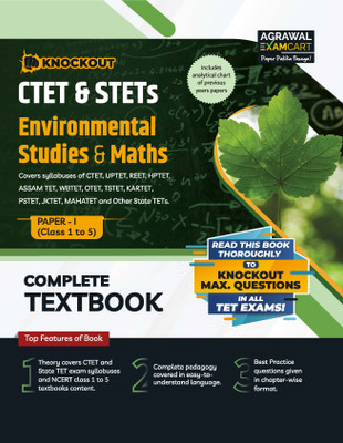 Examcart CTET & STETs Paper-1 (Class 1 to 5) Environmental Studies and Maths Textbook for 2024 Exam in English(Paperback, Examcart Experts)