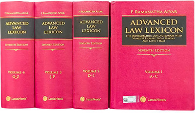 Advanced Law Lexicon–The Encyclopaedic Law Dictionary with Words & Phrases, Legal Maxims and Latin Terms (Set Of 4 Volumes) - LexisNexis(Hardcover, P Ramanatha Aiyar)