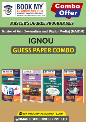 IGNOU MNM003 MNM011 MNM013 MNM014 Study Material (Guess Paper) For Ignou Student -Master of Arts (Journalism and Digital Media) (MAJDM)(Paperback, BMA Publication)