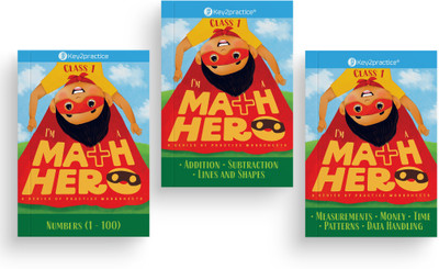 Class 1 Math Hero Set of 3 Books(English, Paperback, unknown)