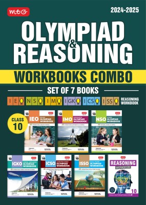 MTG NSO-IMO-IEO-NCO-IGKO-ISSO Olympiad Workbook and Reasoning Book Combo Class 10 (Set of 7 Books) | MCQs, Previous Years Paper & Achievers Section - SOF Olympiad Preparation Books For 2024-25 Exam(Paperback, MTG Editorial Board)