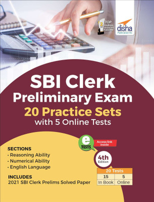 Sbi Clerk Preliminary Exam 20 Practice Sets with 5 Online Tests(English, Paperback, unknown)