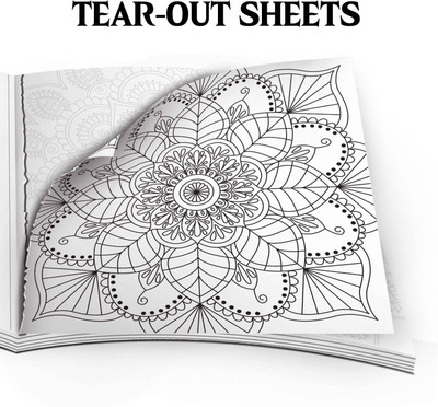 Mandala coloring workbook :- Art Therapy Mandala Adult Colouring Book 1 : Adult coloring book with tear-out sheets, Mandala magic with tear-out sheets(Paperback, GOWOO)