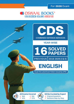 Oswaal CDS (Combined Defence Services) 16 Solved Papers Year-wise 2018-2025 (I & II) | English(Paperback, Oswaal Editorial Board)