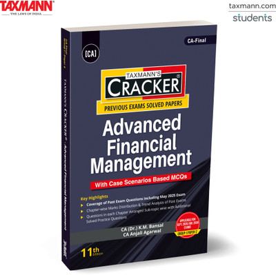 Taxmann's CRACKER for Advanced Financial Management (Paper 2 | AFM) – Integrating Concepts | Past Exam Questions | Scenario-based MCQs for CA Final | Sept. 2025/Jan. 2026 Exams(Paperback, CA (Dr.) K.M Bansal, CA Anjali Agarwal)