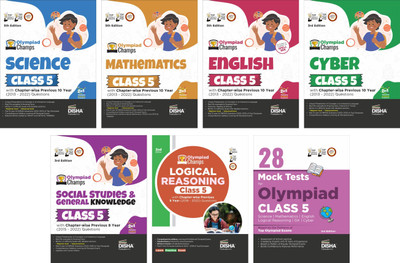 Olympiad Champs Science, Mathematics, English, Logical Reasoning, Cyber & Gk Class 5 with 28 Mock Tests(English, Paperback, unknown)