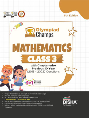 Olympiad Champs Mathematics Class 3 with Chapter-Wise Previous 10 Year (2013 - 2022) Questions Complete Prep Guide with Theory, Pyqs, Past & Practice Exercise(English, Paperback, Disha Experts)