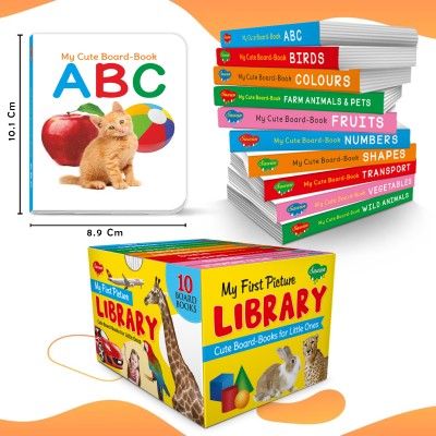 Gift Set For Kids Picture Library Box : Early Learning Picture Book Collections, Essential Board Book, Box Set Of 10 Board Books (Board book, Sawan)(Hardcover, SAWAN)