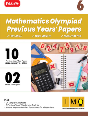 MTG Class-6 IMO Olympiad 10 Previous Years Papers Mathematics (2024-2020 Set A & B) - Model Test Papers with 24 Sample OMR Sheets & Chapterwise Analysis | PYQs For SOF Olympiad 2025-26 Exam(Paperback, MTG Editorial Board)