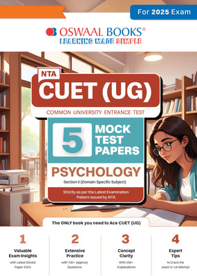 Nta Cuet (Ug) 5 Mock Test Papers Psychology (for 2025 Exam)(English, Paperback, unknown)