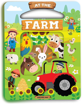 Die Cut Window Board Book - At the Farm  - Book for Kids Age 3+ | Early Learning Picture Book with Die-Cut Shapes, Bright Illustrations & Fun Farm Animal Facts | Durable & Easy-to-Turn Pages(English, Board Book, unknown)