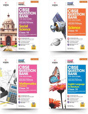 CBSE question bank Class 10 English, Social Science, Science, Mathematics Standard 4 Books Bundle  - Most Recommended and Bestsellers | CBSE Question Bank for 2026 Board Exams(Paperback, Vidya Editorial Board)
