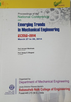 National Conference on Emerging Trends in Mechanical Engineering(Paperback, Editor : Prof. Sanjay S. Bhagwat)