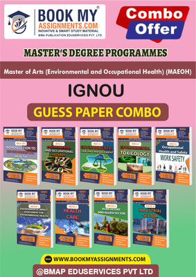 IGNOU MEV1 MEV2 MEV3 MEV4 MEV5 MEVE1 MEVE2 MEVE3 MEVE4 Guess Paper Notes Book For Ignou Student-Master of Arts (Environmental and Occupational Health) (MAEOH)(Paperback, BMA Publication)