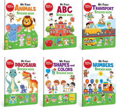 My First ABC Sticker Book with 101+ Stickers, My First Animals Sticker(English, Hardcover, unknown)