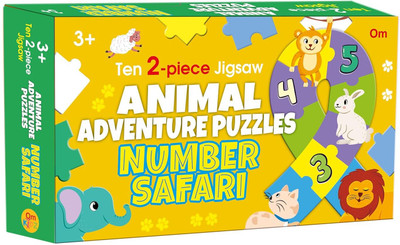 Animal Adventure Puzzles Number Safari: Ten 2-Pieces Jigsaw for Kids Learn and Play | Brain Games | Mind Teaser | Puzzle Set; 3+ Ages(Puzzle Book, Om Books Editiorial Team) Animal Adventure Puzzles Number Safari: Ten 2-Pieces Jigsaw for Kids Learn and Play | Brain Games | Mind Teaser | Puzzle Set; 3+ Ages(Puzzle Book, Om Books Editiorial Team)