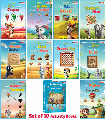 Activity Book Set on Moral Stories (10 Books) | Activity Books For 3+ Years Old(Paperback, PW)