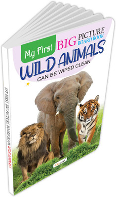 My First Big Picture Board Book Wild Animals :- Discover Amazing Wild Creatures, Fun and Colourful Picture Book for Toddlers, Cute animal picture learning for kids(Board Book, GOWOO)