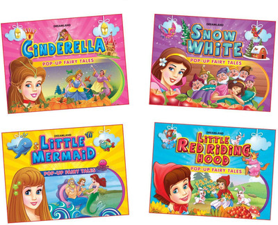Pop Up Fairy Tales Pack-1  - Set of 4 Books: Cinderella, Snow White, Little Mermaid & Little Red Riding Hood) | 3D Pop-Up Story Books for Kids Age 3–7 with Colourful Illustrations(English, Hardcover, unknown)