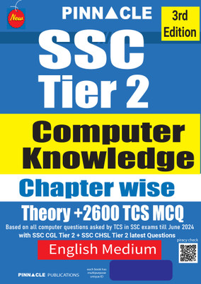 SSC Tier 2 Computer Knowledge chapter wise theory +2600 TCS MCQ | 3rd edition | English medium.(English, Paperback, Pinnacle Publications)